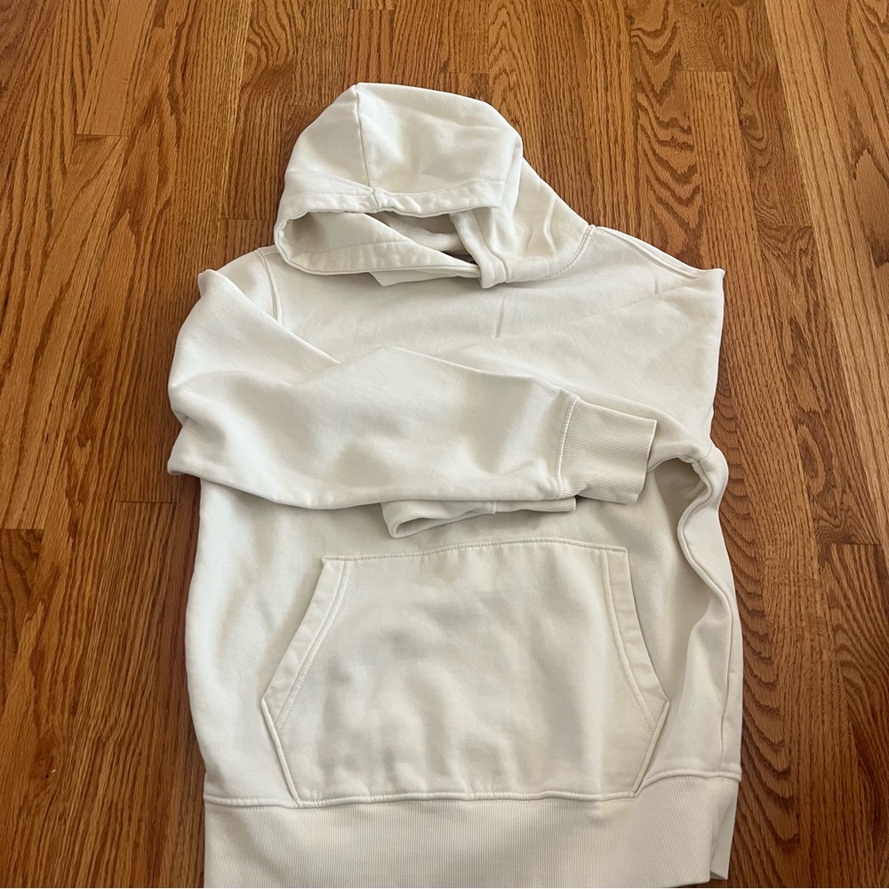 Old Navy White Sweatshirt Hoodie Casual Cotton Blend